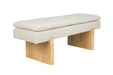 Fauteuil Eetkamerbank Jappo Polyester, Pine hout Grijs 120x40 cm-Fauteuils-Creating Home