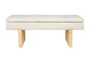 Fauteuil Eetkamerbank Jappo Polyester, Pine hout Grijs 120x40 cm-Fauteuils-Creating Home