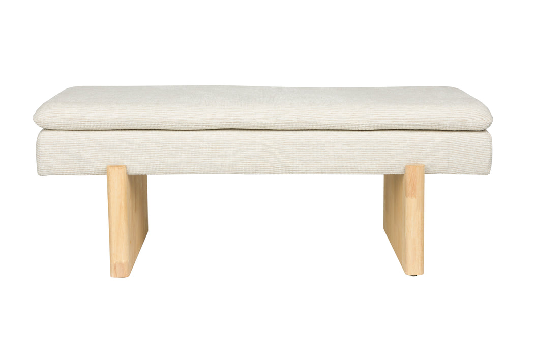 Fauteuil Eetkamerbank Jappo Polyester, Pine hout Grijs 120x40 cm-Fauteuils-Creating Home