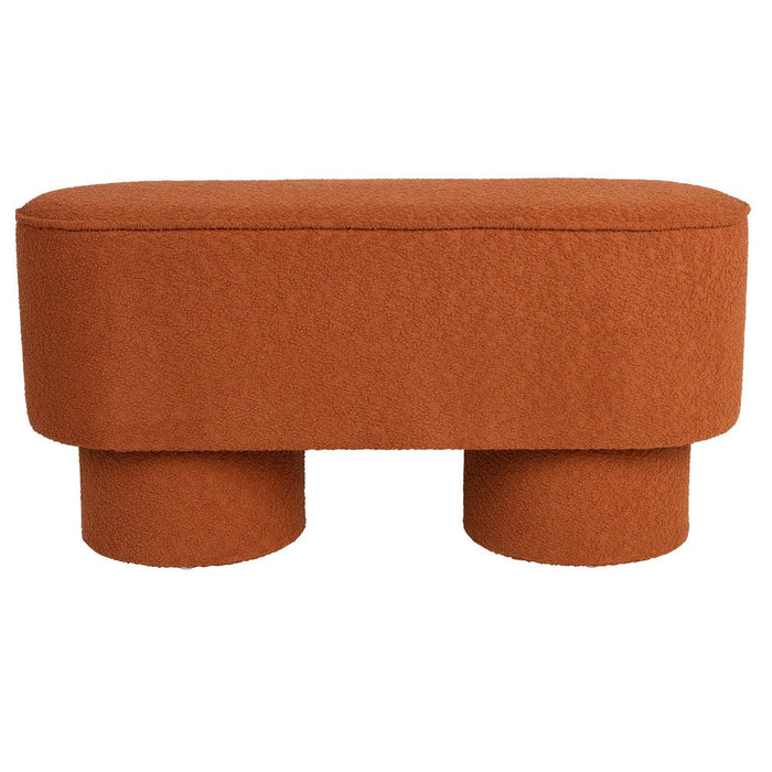 Fauteuil Eetkamerbank Marcos Stof, Polyester, Pine hout Bruin-Fauteuils-Creating Home