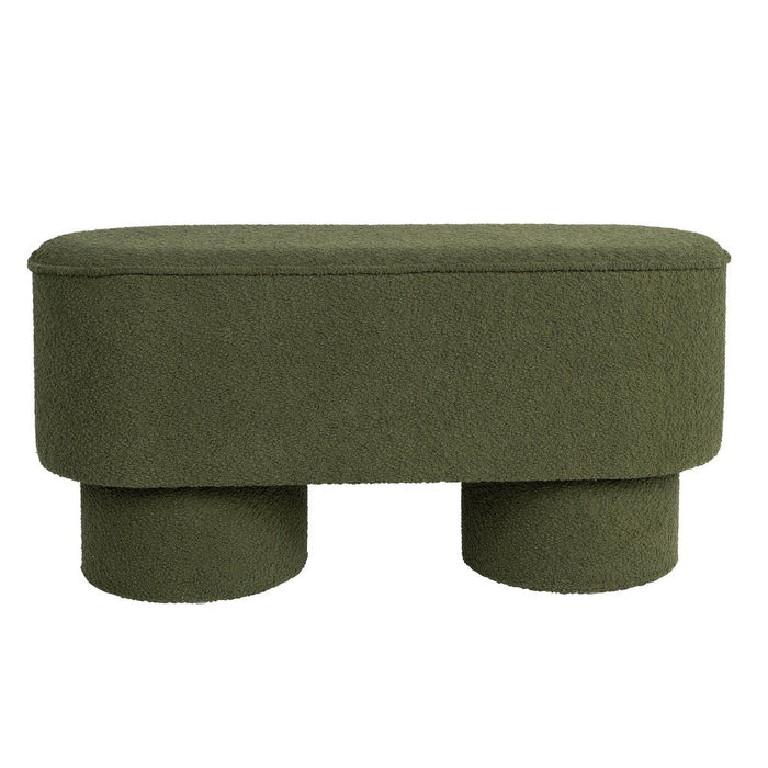 Fauteuil Eetkamerbank Marcos Stof, Polyester, Pine hout Groen-Fauteuils-Creating Home