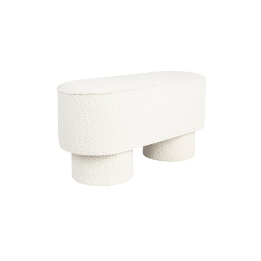 Fauteuil Eetkamerbank Marcos Stof, Polyester, Pine hout Wit 35x93-Fauteuils-Creating Home