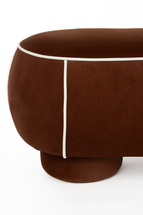 Eetkamerbank Marina L Polyester, Hout Rood 44x121 cm-Eetkamerstoelen-Creating Home