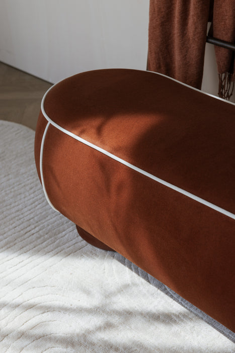 Eetkamerbank Marina L Polyester, Hout Rood 44x121 cm-Eetkamerstoelen-Creating Home