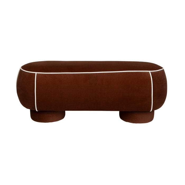 Eetkamerbank Marina L Polyester, Hout Rood 44x121 cm-Eetkamerstoelen-Creating Home
