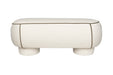 Eetkamerbank Marina L Polyester, Hout Wit 44x121 cm-Eetkamerstoelen-Creating Home