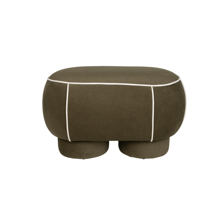 Eetkamerbank Marina M Polyester, Hout Groen 45.5x77.5 cm-Eetkamerstoelen-Creating Home