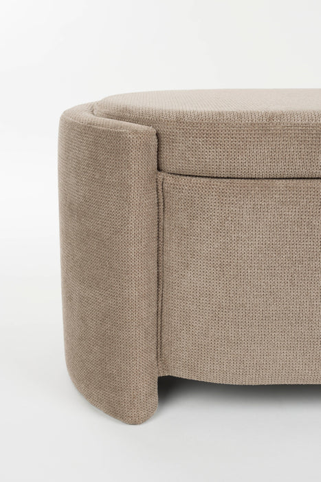 Fauteuil Eetkamerbank Miro Polyester, MDF Grijs 44x108 cm