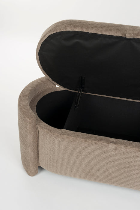 Fauteuil Eetkamerbank Miro Polyester, MDF Grijs 44x108 cm