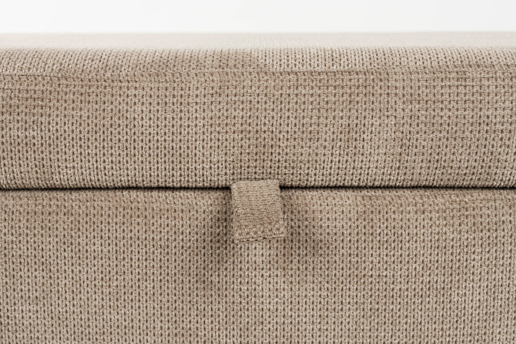 Fauteuil Eetkamerbank Miro Polyester, MDF Grijs 44x108 cm