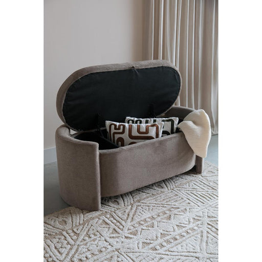 Fauteuil Eetkamerbank Miro Polyester, MDF Grijs 44x108 cm-Fauteuils-Creating Home
