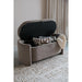 Fauteuil Eetkamerbank Miro Polyester, MDF Grijs 44x108 cm-Fauteuils-Creating Home