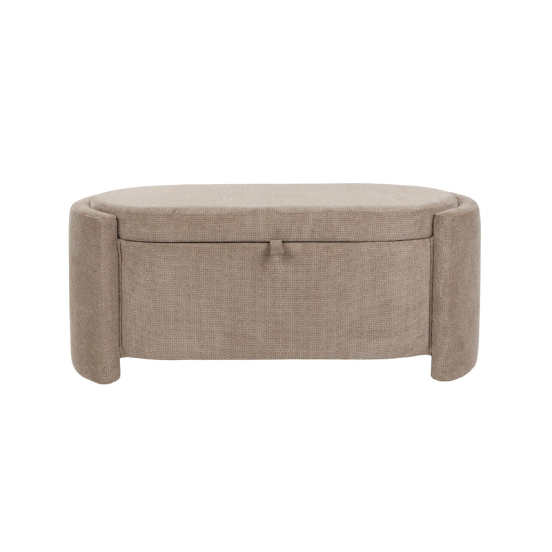 Fauteuil Eetkamerbank Miro Polyester, MDF Grijs 44x108 cm-Fauteuils-Creating Home