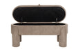 Eetkamerbank Orly Polyester, MDF Grijs 45x113 cm-Eetkamerstoelen-Creating Home