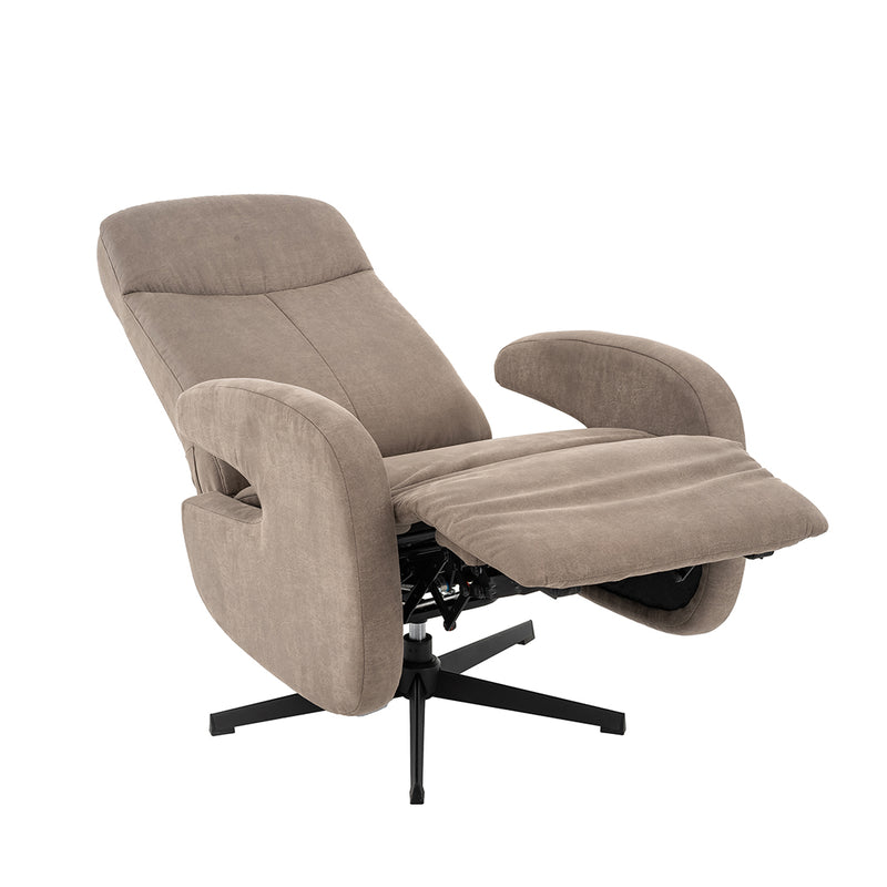 Fauteuil Esbjerg Grijs Kunstleder Manueel Verstelbaar-Fauteuils-LABEL51