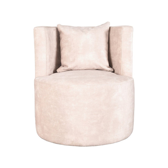 Fauteuil Evy - Naturel - Velours 65 cm-Fauteuils-LABEL51