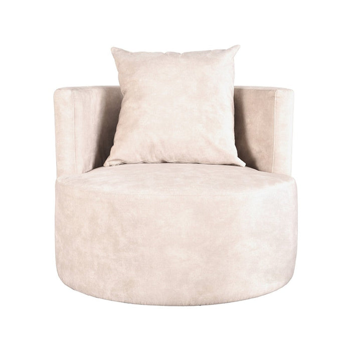 Fauteuil Evy - Naturel - Velours 90 cm-Fauteuils-LABEL51