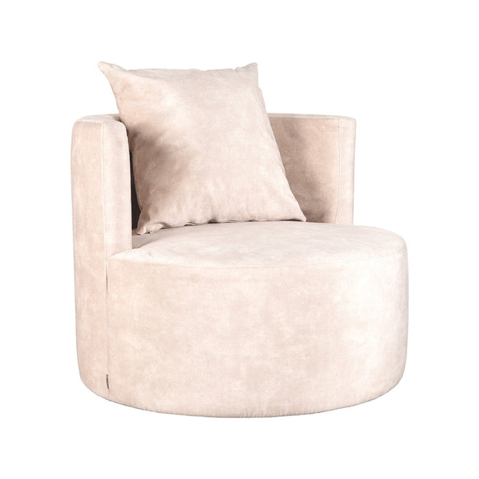 Fauteuil Evy - Naturel - Velours 90 cm-Fauteuils-LABEL51