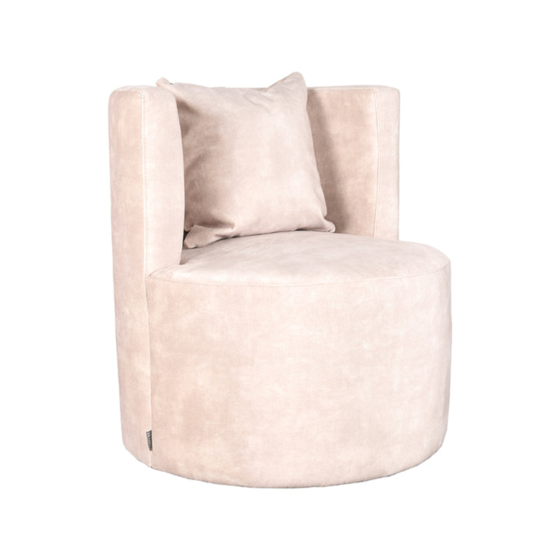 Fauteuil Evy Naturel Velvet 65 cm 65x65x75 cm-Fauteuils-LABEL51