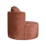 Fauteuil Evy Rust Velvet 90 cm 90x90x75 cm-Fauteuils-LABEL51