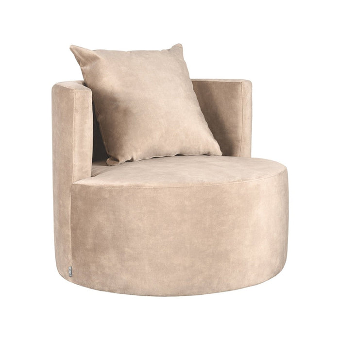 Fauteuil Evy - Zand - Velours 90 cm-Fauteuils-LABEL51