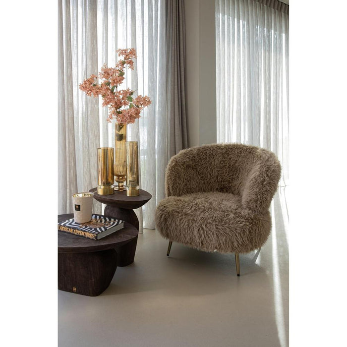 Fauteuil Franklyn Polyester Bruin-PTMD