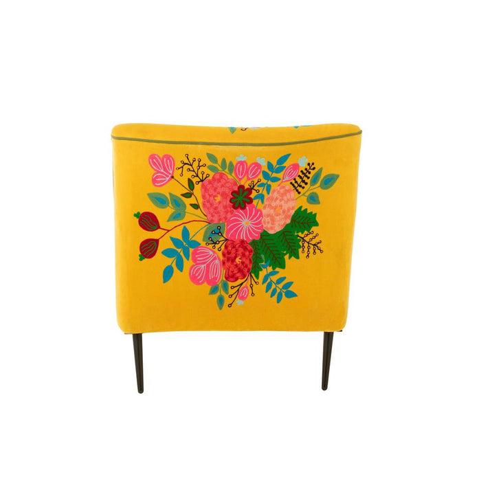 Fauteuil Geel Fluweel 75 cm 75x64x84 cm-Fauteuils-J-Line