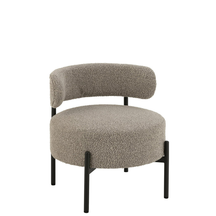 Fauteuil Grijs Polyester 62 cm-Fauteuils-J-Line