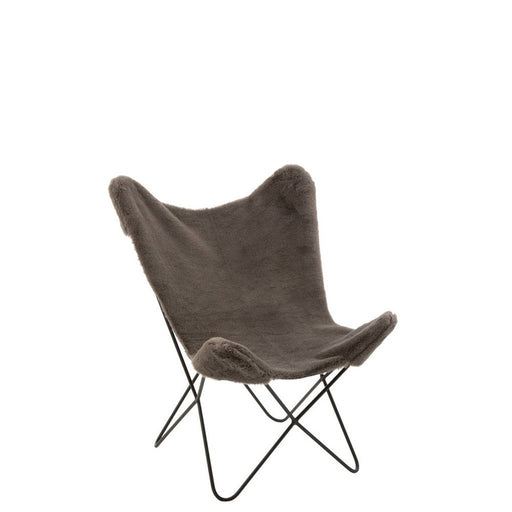 Fauteuil Grijs Polyester 81 cm 81x97x4 cm-Fauteuils-J-Line