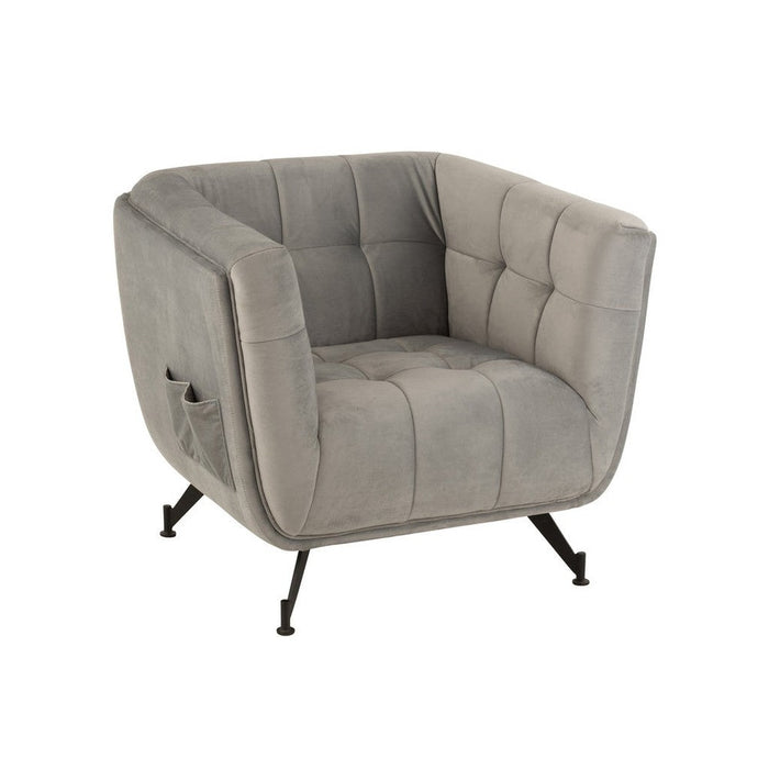 Fauteuil Grijs Populierenhout 82 cm-Fauteuils-J-Line