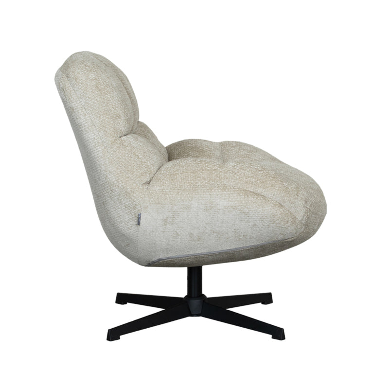 Fauteuil Huxley Mushroom Chenille - 76x86x92 cm-Fauteuils-LABEL51