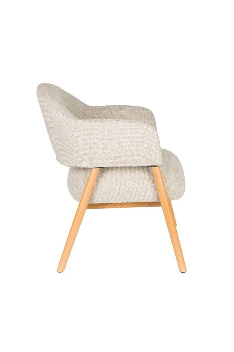 Fauteuil Indy Polyester Bruin 66.5x64 H76.5 cm SKU 1000584-Fauteuils-Creating Home