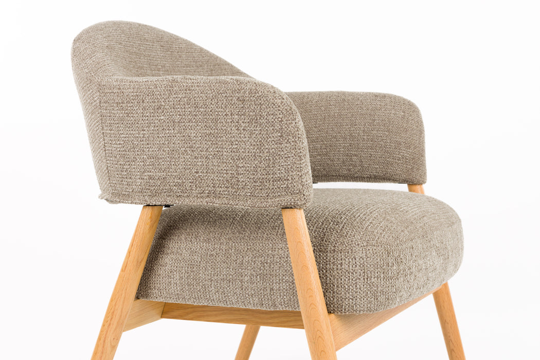 Fauteuil Indy Polyester Bruin 66.5x64 H76.5 cm SKU 1000585-Fauteuils-Creating Home