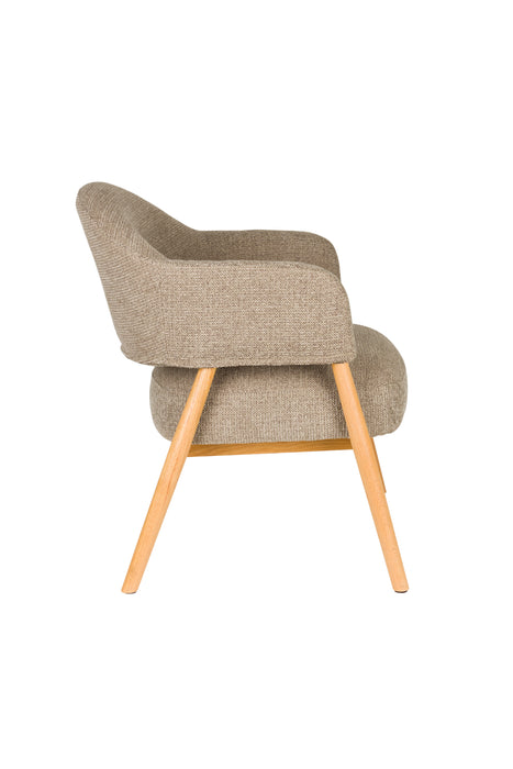 Fauteuil Indy Polyester Bruin 66.5x64 H76.5 cm SKU 1000585-Fauteuils-Creating Home