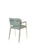 Fauteuil Jolien Goud/light Nylon en polyester Groen 56x61 cm-Fauteuils-Creating Home