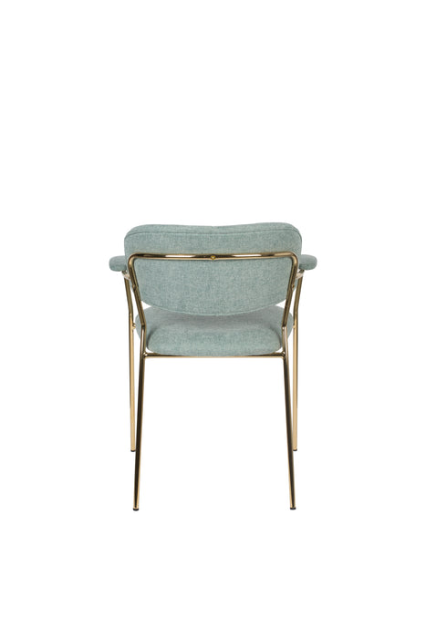 Fauteuil Jolien Goud/light Nylon en polyester Groen 56x61 cm-Fauteuils-Creating Home