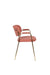 Fauteuil Jolien Goud/roze Nylon en polyester Roze 56x61 cm-Fauteuils-Creating Home