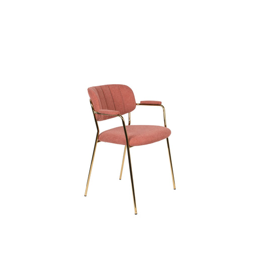 Fauteuil Jolien Goud/roze Nylon en polyester Roze 56x61 cm-Fauteuils-Creating Home