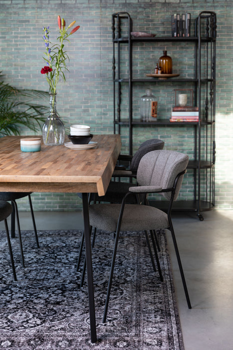 Fauteuil Jolien Nylon en polyester Donkergrijs 56x61 cm-Fauteuils-Creating Home