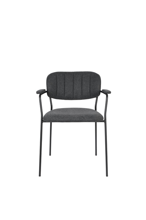 Fauteuil Jolien Nylon en polyester Donkergrijs 56x61 cm-Fauteuils-Creating Home