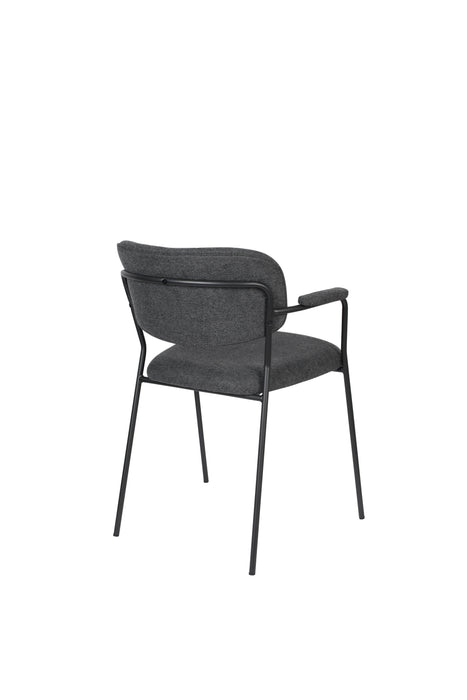 Fauteuil Jolien Nylon en polyester Donkergrijs 56x61 cm-Fauteuils-Creating Home