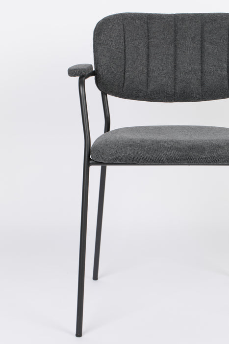 Fauteuil Jolien Nylon en polyester Donkergrijs 56x61 cm-Fauteuils-Creating Home
