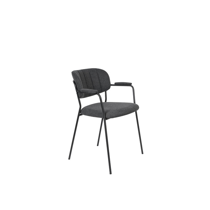 Fauteuil Jolien Nylon en polyester Donkergrijs 56x61 cm-Fauteuils-Creating Home