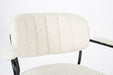 Fauteuil Jolien Zwart/bouclã© Stof Wit 56x61 cm-Fauteuils-Creating Home