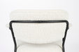 Fauteuil Jolien Zwart/bouclã© Stof Wit 56x61 cm-Fauteuils-Creating Home