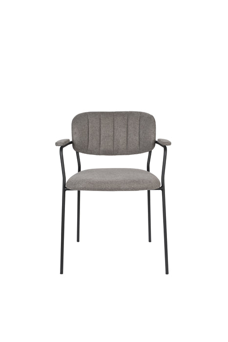 Fauteuil Jolien Zwart/grijs Nylon en polyester Grijs 56x61 cm-Fauteuils-Creating Home
