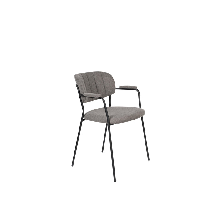 Fauteuil Jolien Zwart/grijs Nylon en polyester Grijs 56x61 cm-Fauteuils-Creating Home