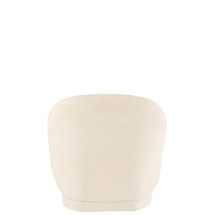 Fauteuil Krukje Teddy Bouclé Wit 88x78x72 cm-Fauteuils-J-Line