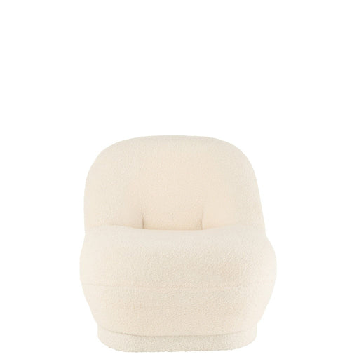 Fauteuil Krukje Teddy Bouclé Wit-Fauteuils-J-Line