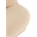 Fauteuil Krukje Teddy Fluweel Wit Warm Beige-Fauteuils-J-Line